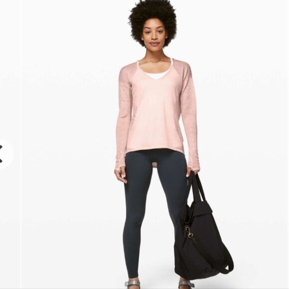 Lululemon Still Movement Sweater pink size Linen Blend - Picture 1 of 10